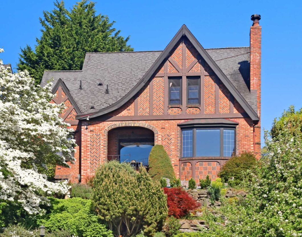 Magnificent Tudor Home with Views of Puget Sound and Olympic Mountains