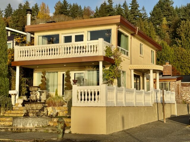 Amazing Stone Mansion in Seattle on the Puget Sound waterfront