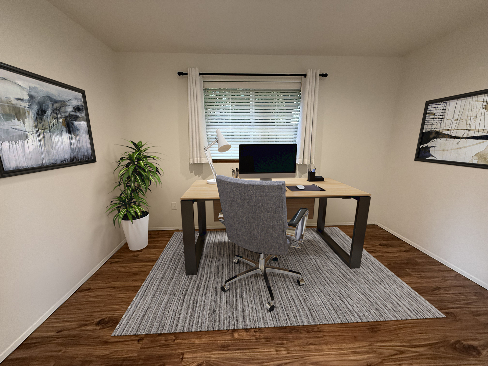 Seattle real estate, this home features the lower level office.